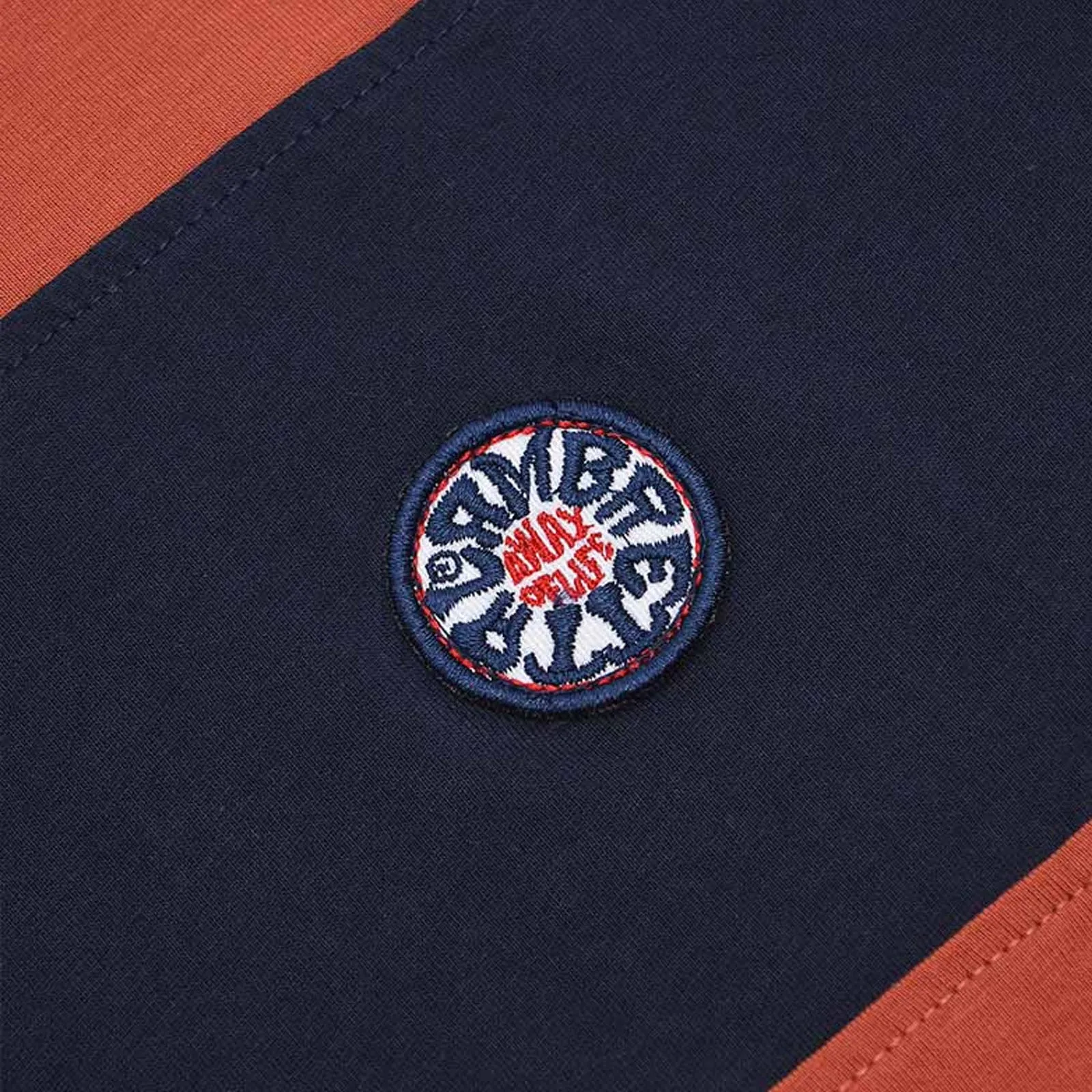 Lambretta Mens Badge Panel Short Sleeve Crew Neck T-Shirt