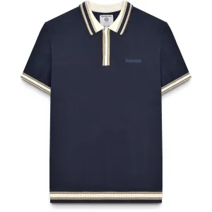 Lambretta Mens Baggio Tipped Knit Short Sleeve Polo Shirt