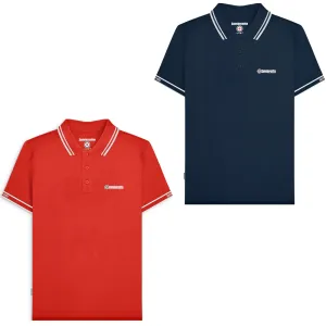 Lambretta Mens Branded Sleeve Short Sleeve Polo Shirt