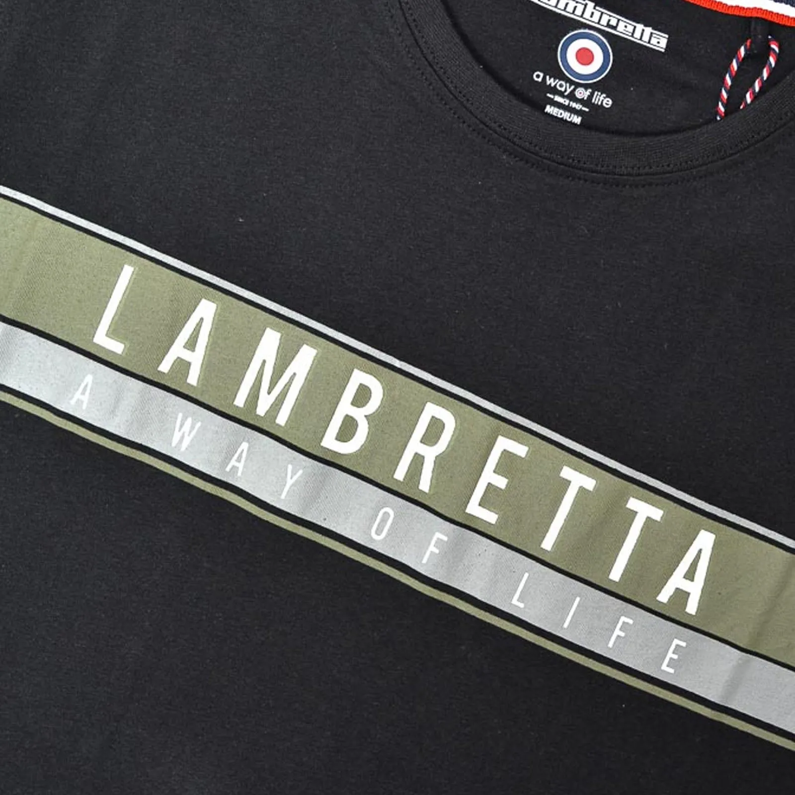 Lambretta Mens Chest Stripe T-Shirt