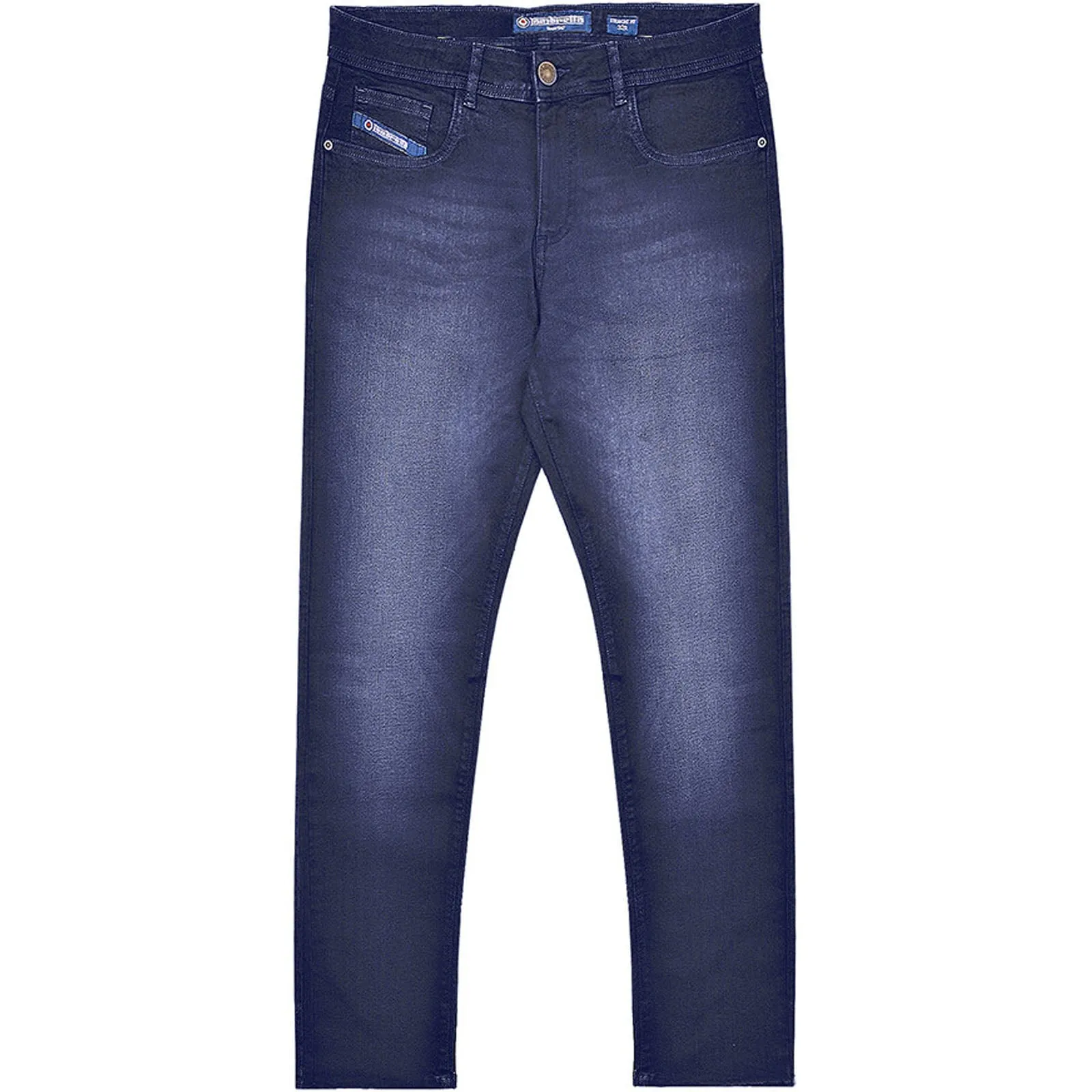 Lambretta Mens Chester Straight Fit Denim Jeans - Dark