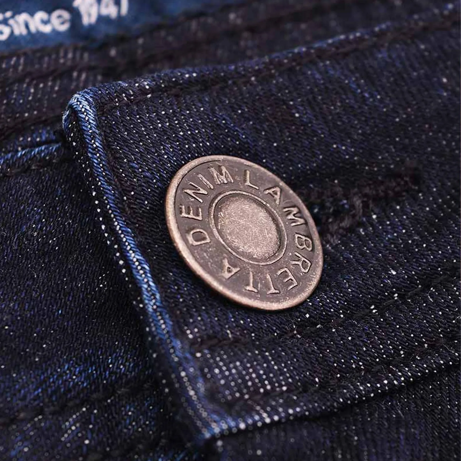 Lambretta Mens Chester Straight Fit Denim Jeans - Dark