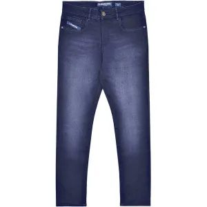 Lambretta Mens Chester Straight Fit Denim Jeans - Dark