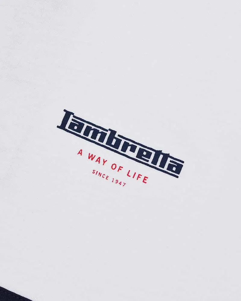 Lambretta Mens Classic Stripe  Retro T-Shirt Polo Shirt
