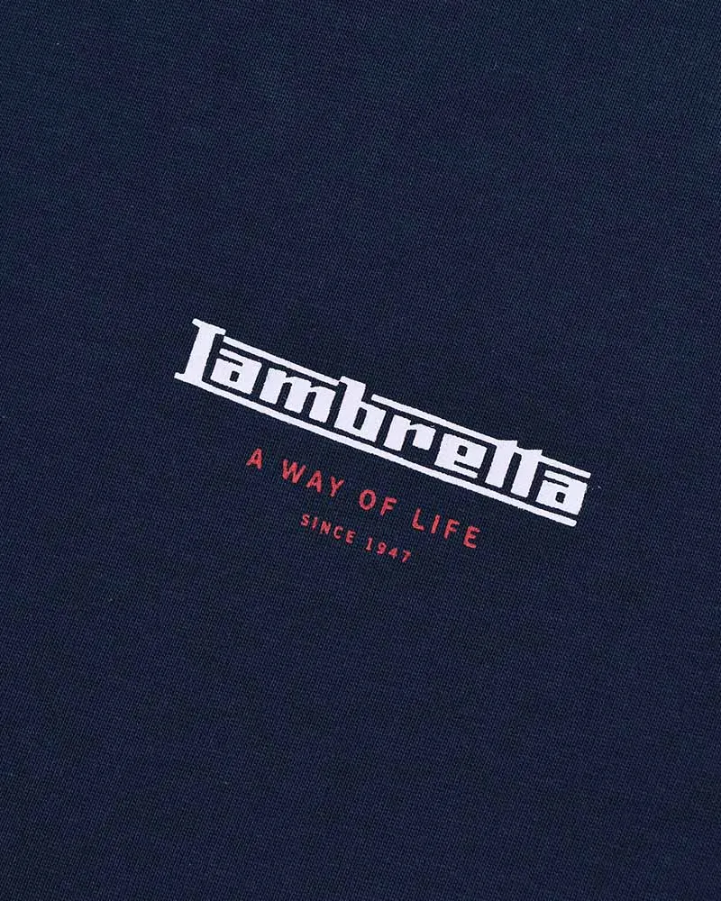 Lambretta Mens Classic Stripe  Retro T-Shirt Polo Shirt