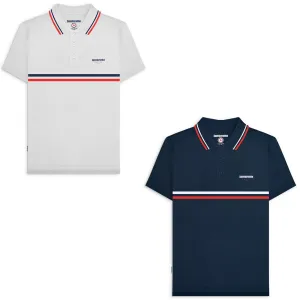 Lambretta Mens Classic Stripe  Retro T-Shirt Polo Shirt