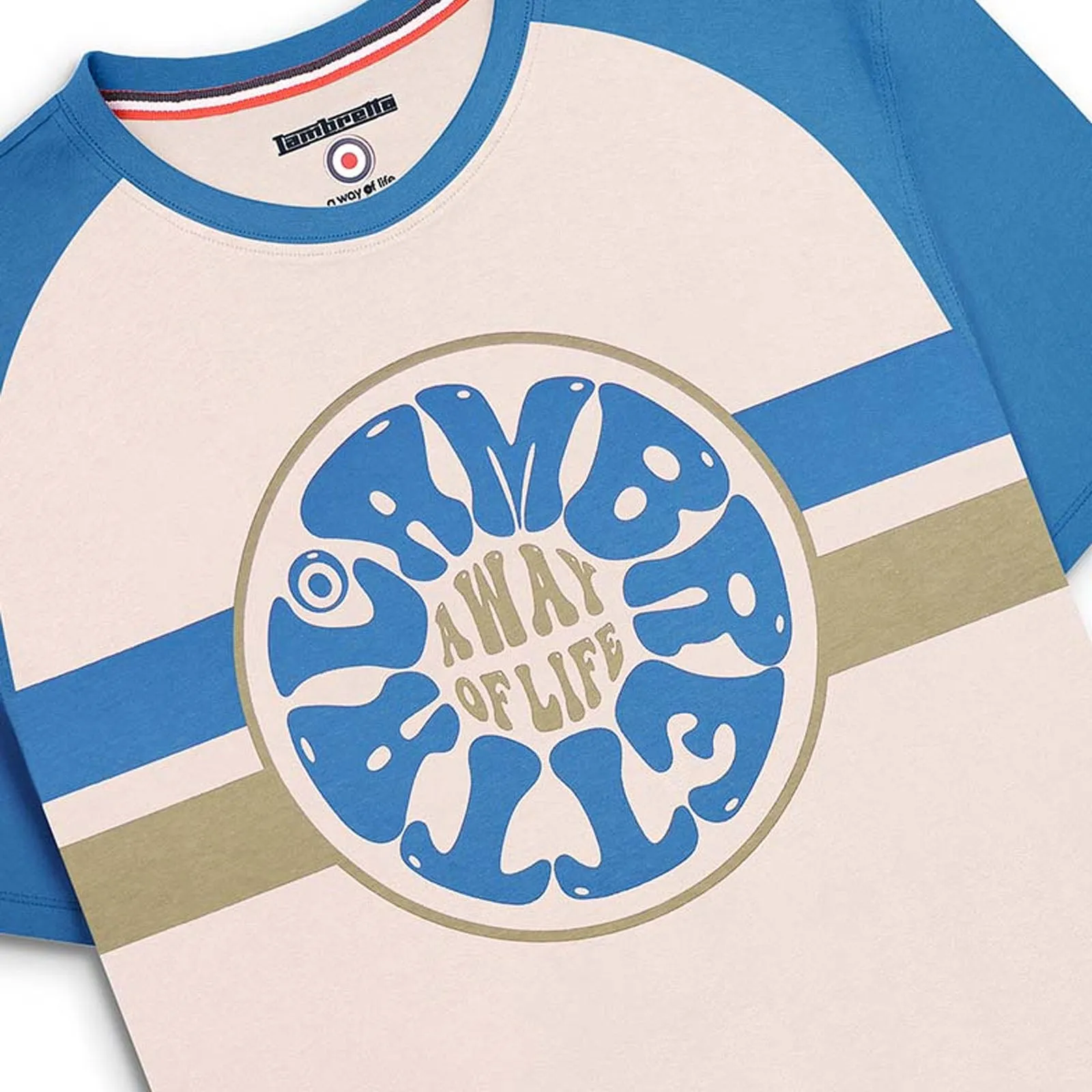 Lambretta Mens Contrast Raglan Short Sleeves T-Shirt