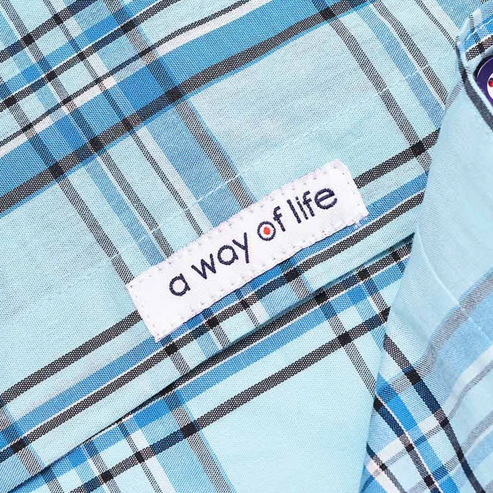 Lambretta Mens Cotton Check Shirt - Arctic/Blue