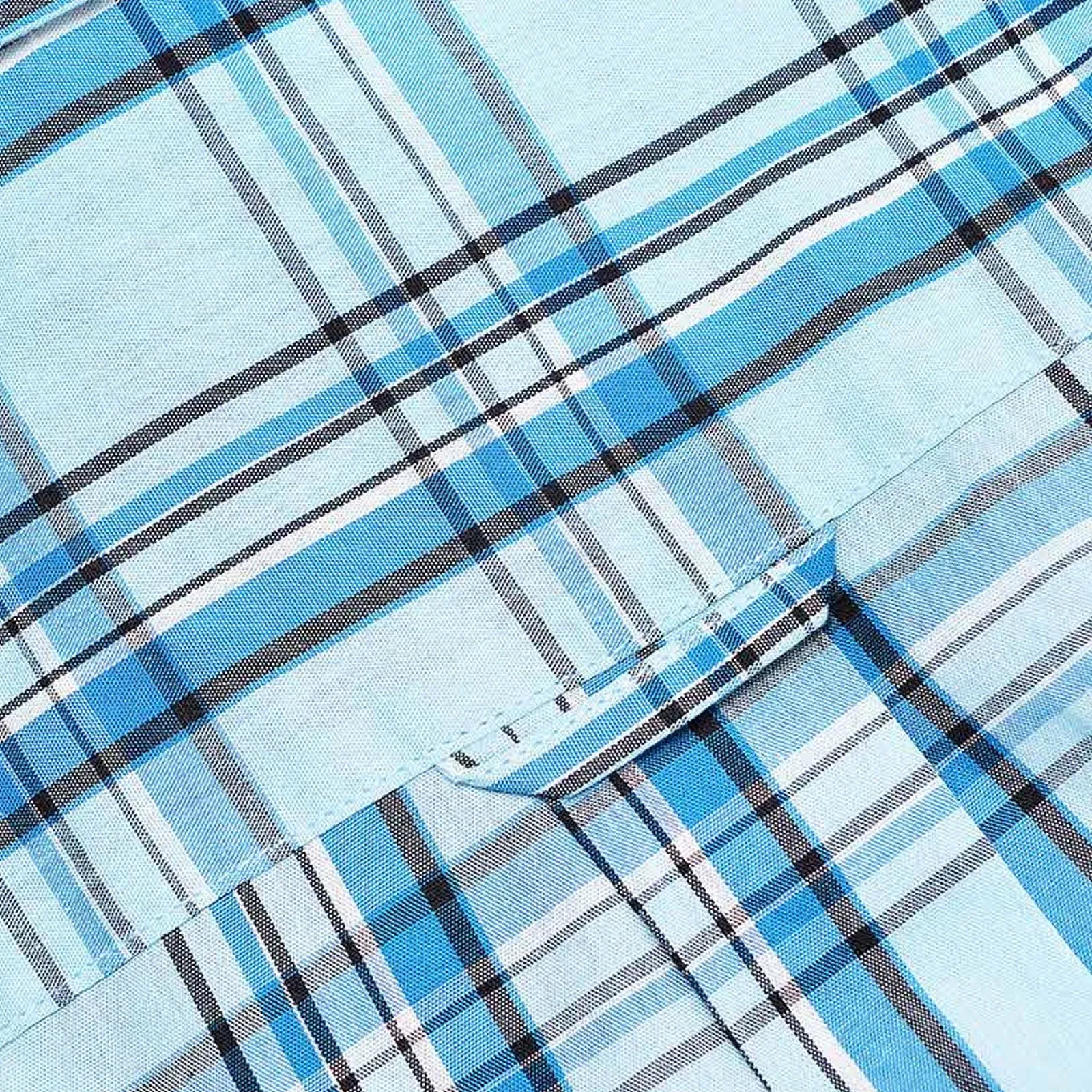 Lambretta Mens Cotton Check Shirt - Arctic/Blue