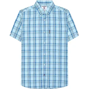 Lambretta Mens Cotton Check Shirt - Arctic/Blue