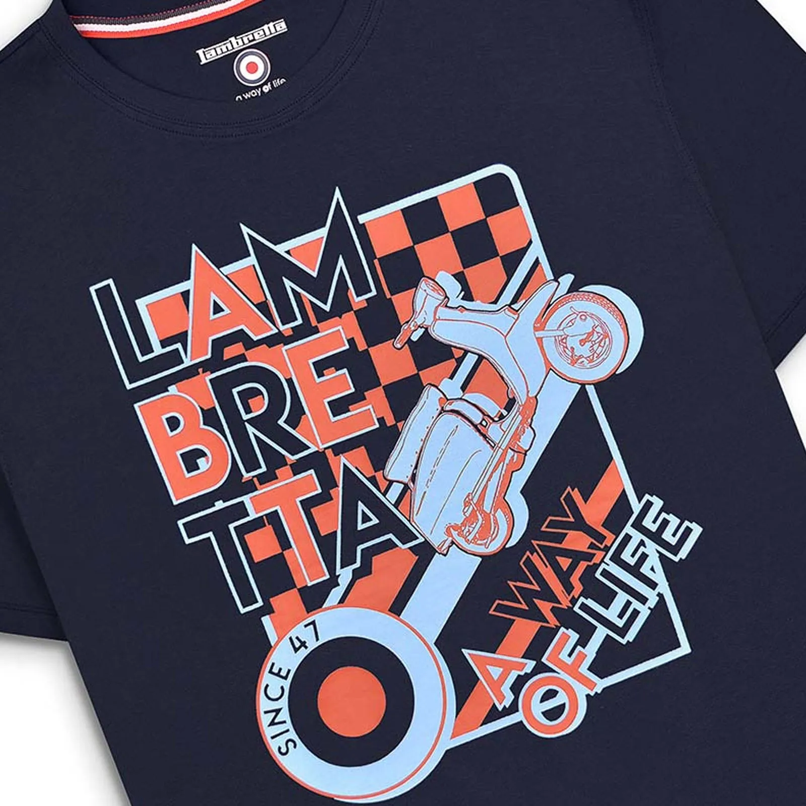 Lambretta Mens Cover Short Sleeve Crew Neck T-Shirt