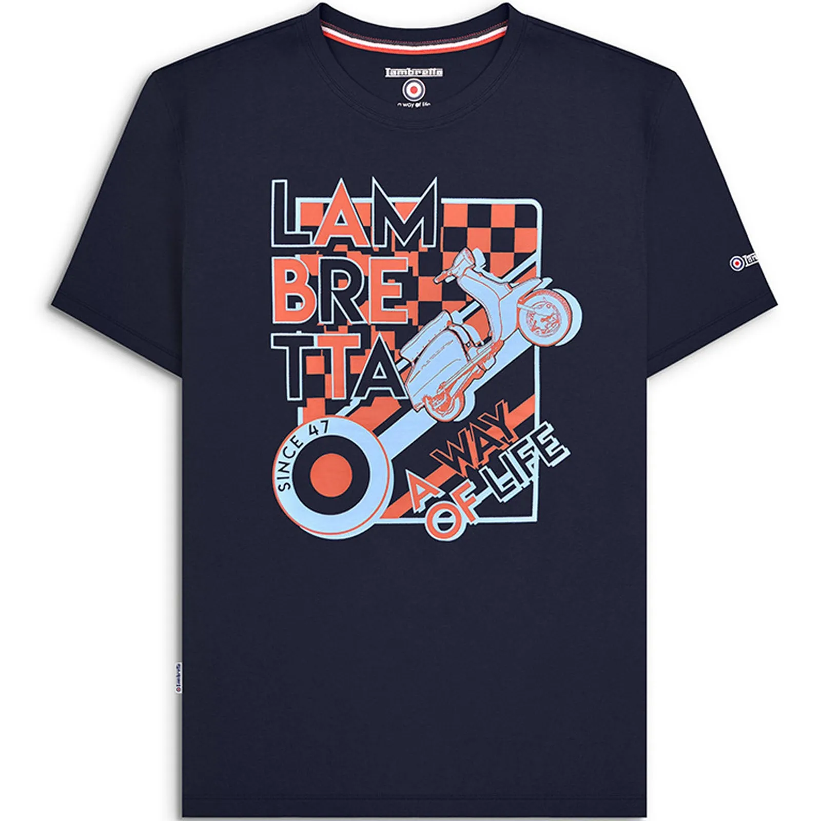 Lambretta Mens Cover Short Sleeve Crew Neck T-Shirt