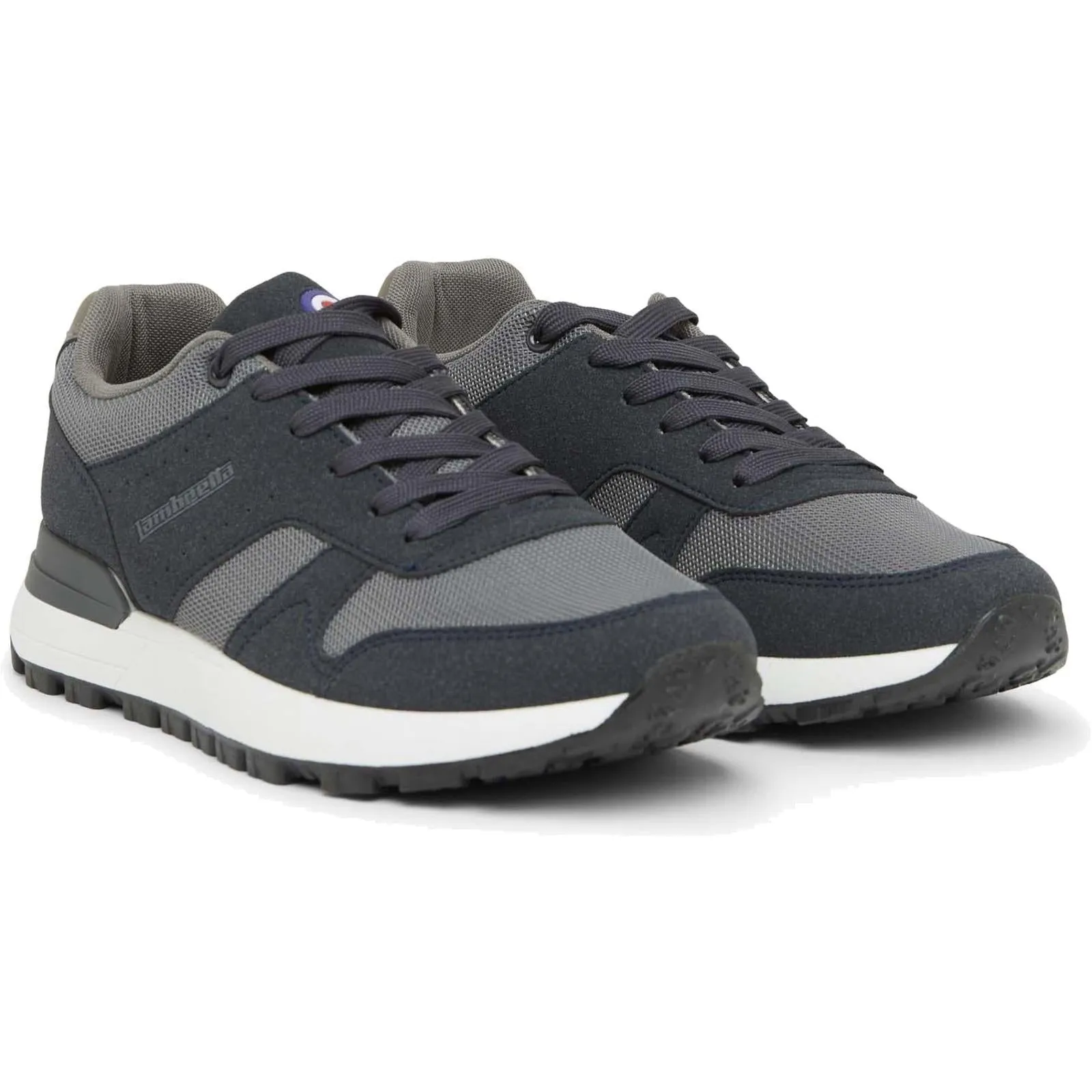 Lambretta Mens Echo 2 Lace Up Sporty Retro Trainers