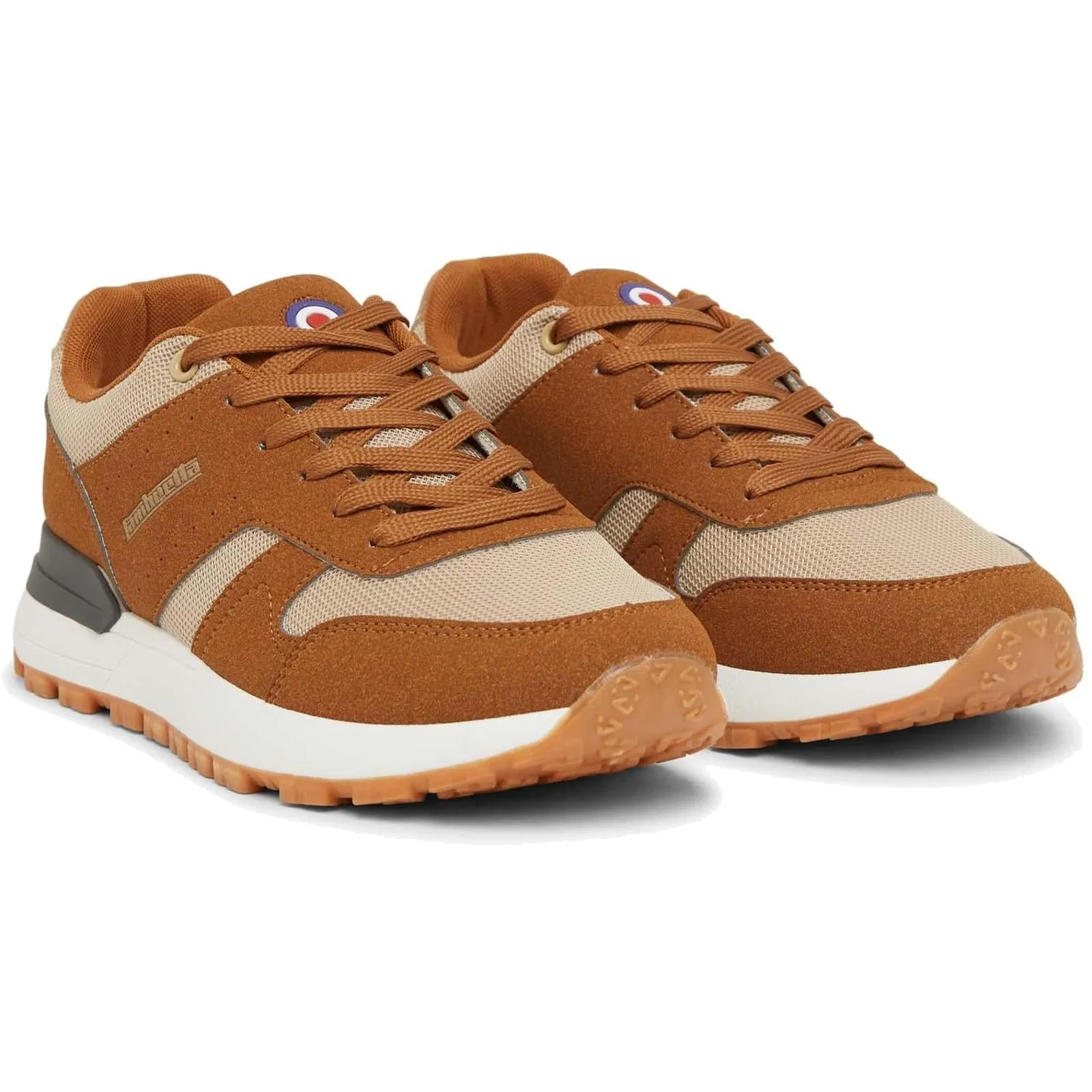 Lambretta Mens Echo 2 Lace Up Sporty Retro Trainers