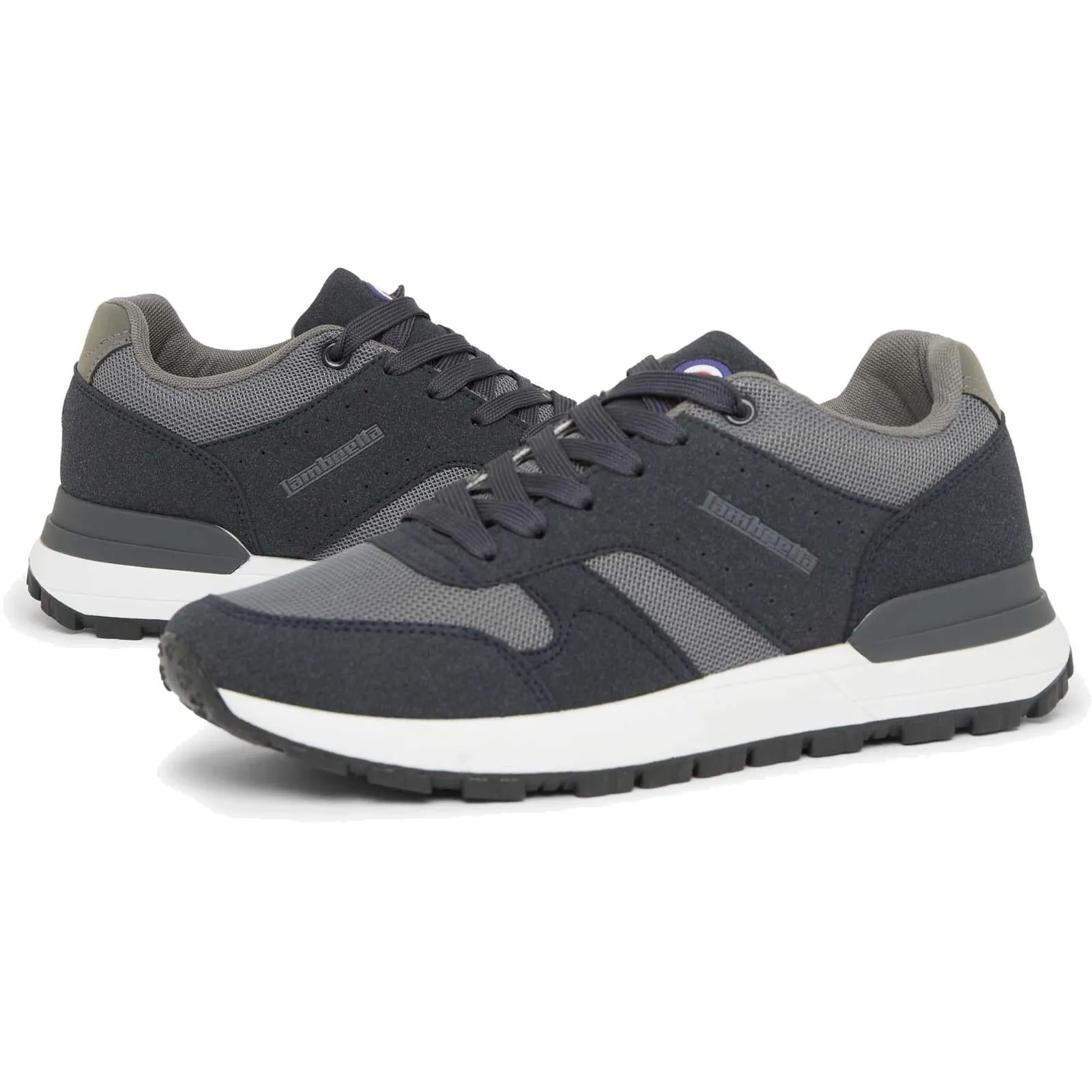 Lambretta Mens Echo 2 Lace Up Sporty Retro Trainers