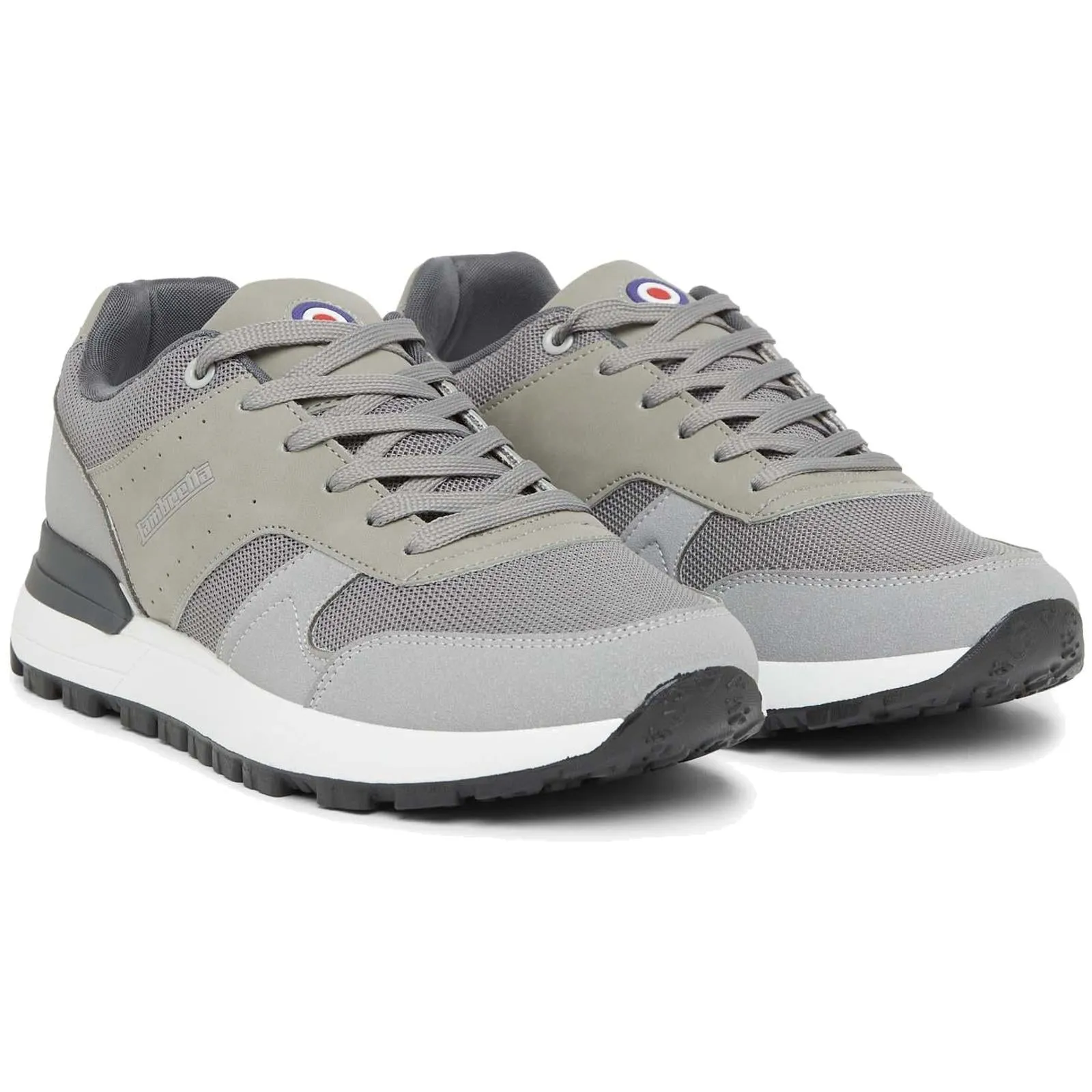 Lambretta Mens Echo 2 Lace Up Sporty Retro Trainers