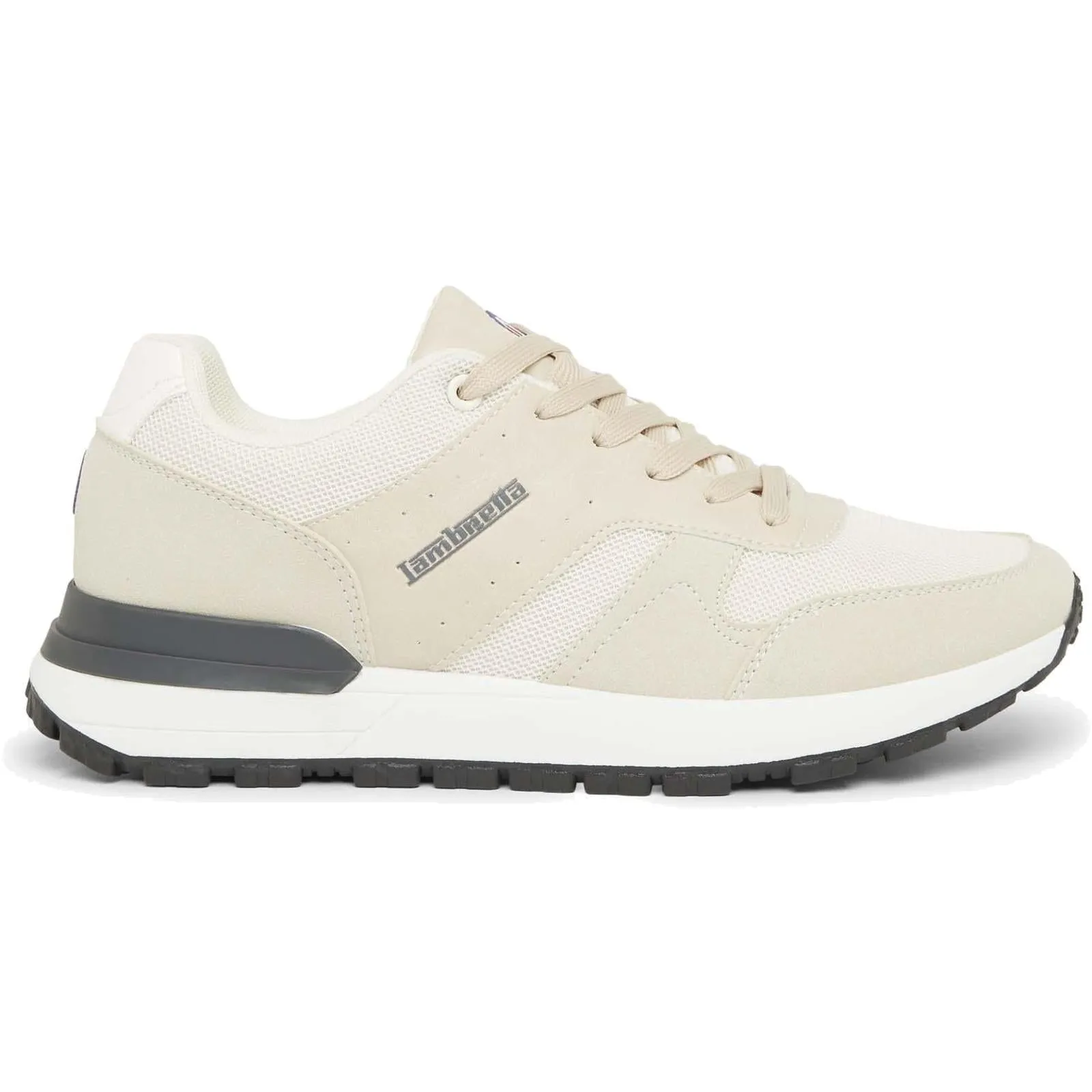 Lambretta Mens Echo 2 Lace Up Sporty Retro Trainers