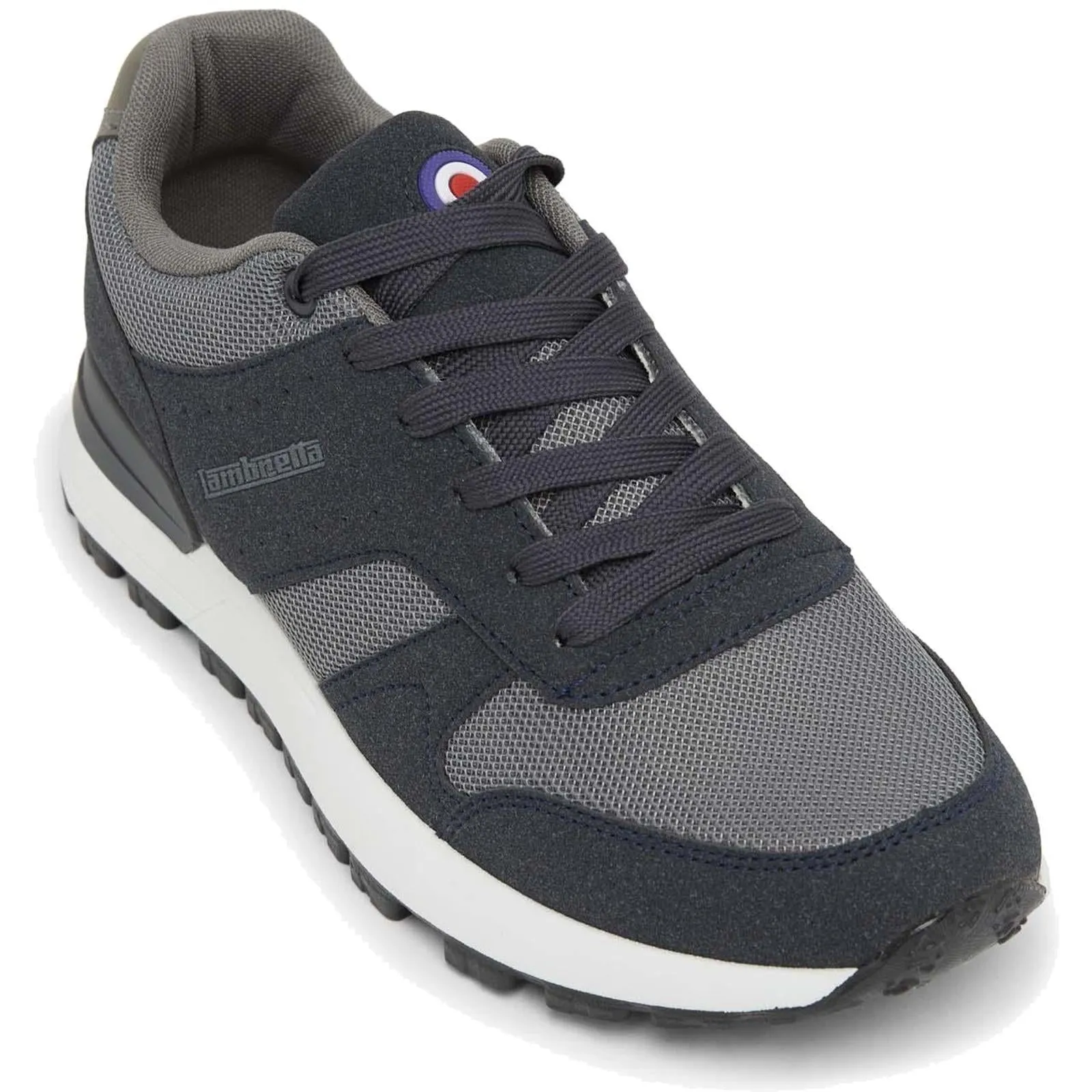 Lambretta Mens Echo 2 Lace Up Sporty Retro Trainers