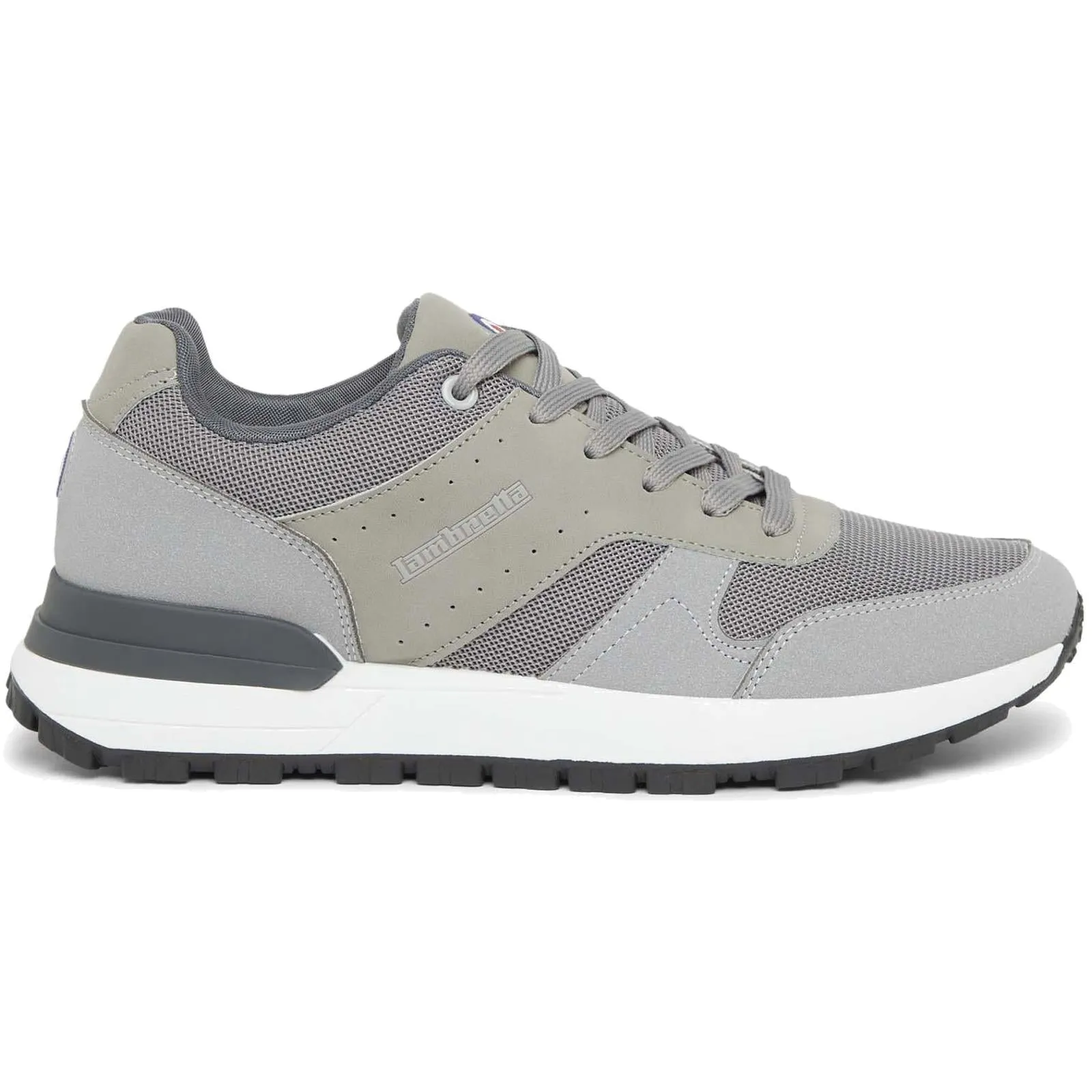 Lambretta Mens Echo 2 Lace Up Sporty Retro Trainers