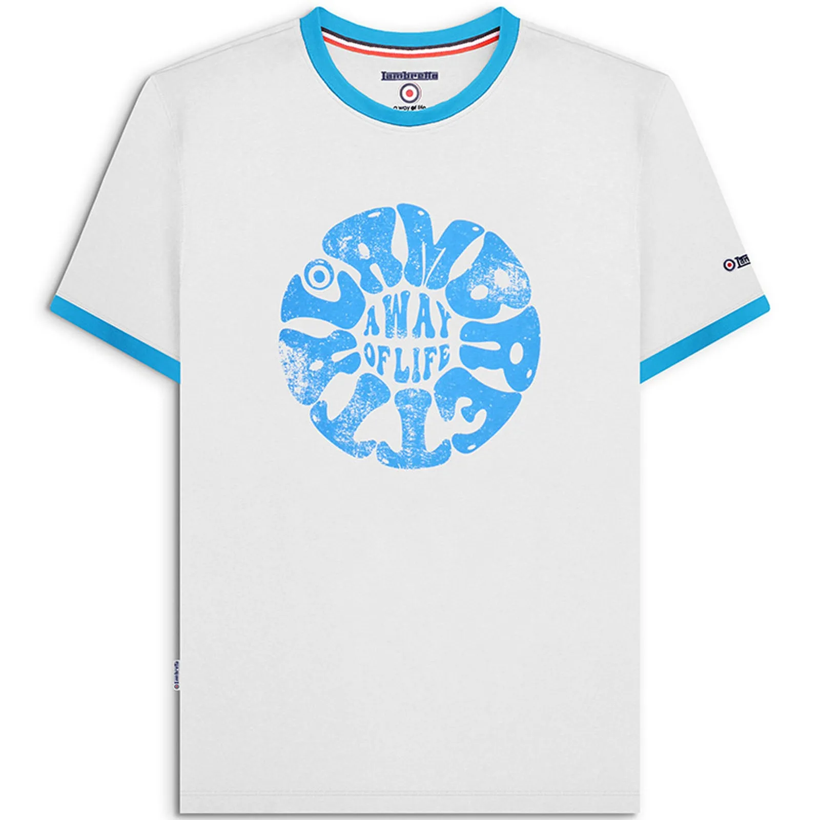 Lambretta Mens Festival Ringer Crew Neck T-Shirt