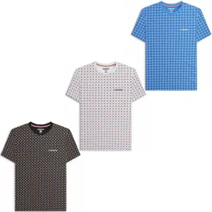 Lambretta Mens Geo AOP Crew Neck T-Shirt