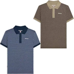 Lambretta Mens Geo Roundel Short Sleeve Polo Shirt