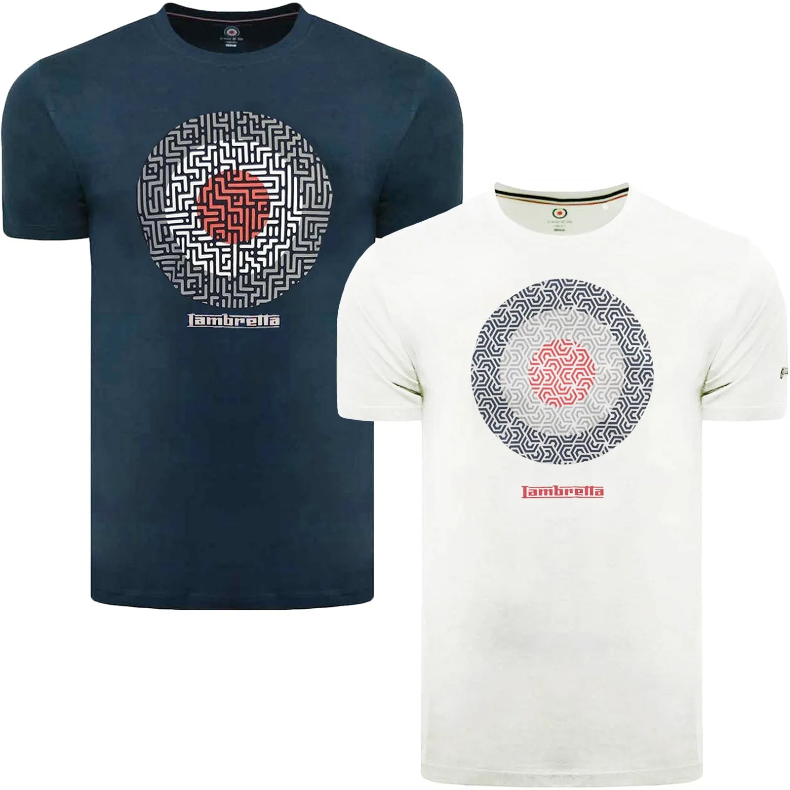 Lambretta Mens Geo Target Graphic Print T-Shirt