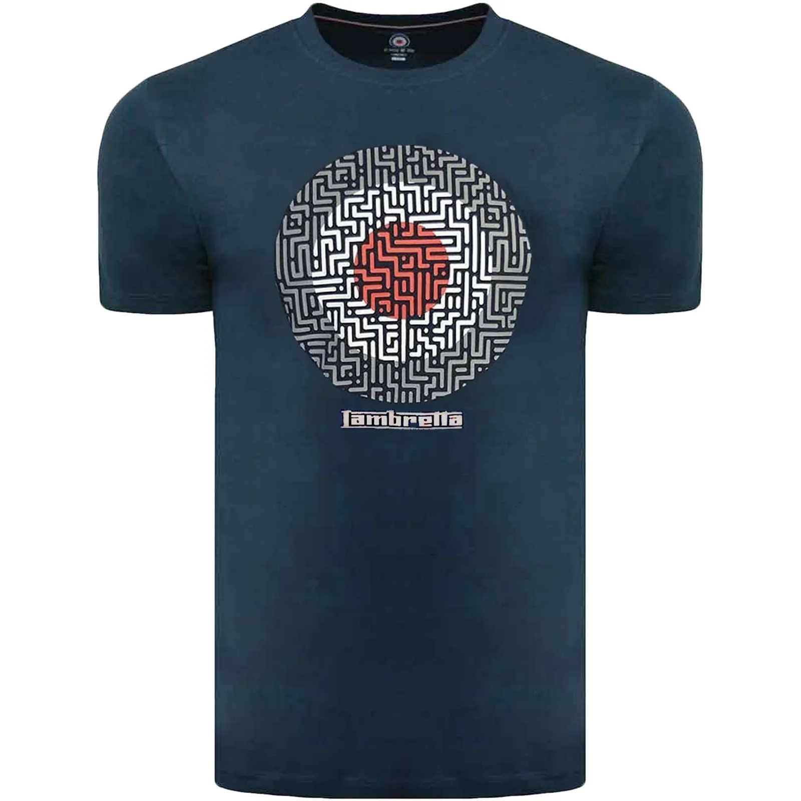 Lambretta Mens Geo Target Graphic Print T-Shirt