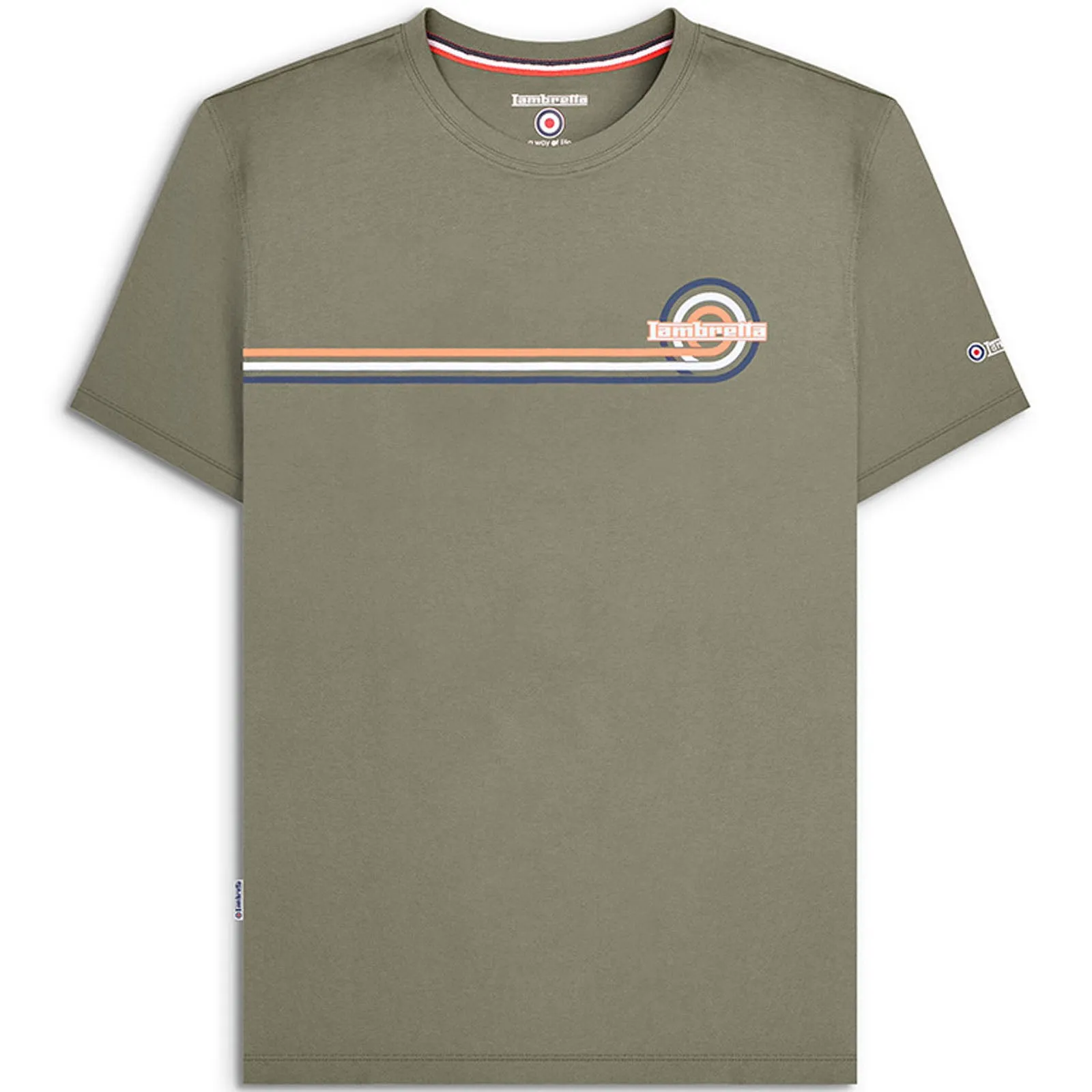 Lambretta Mens Geo Target Graphic Print T-Shirt