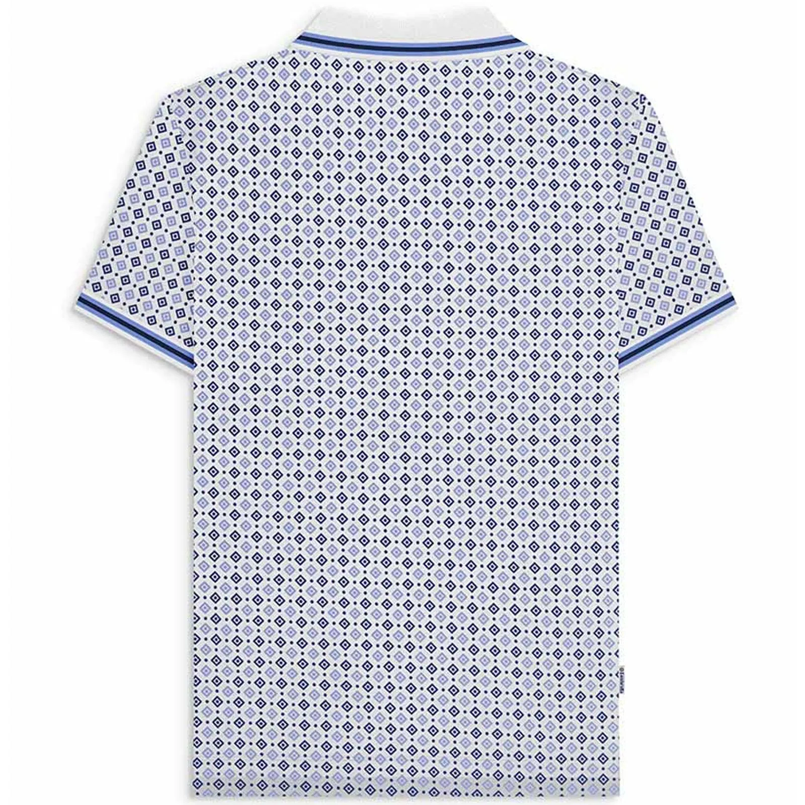 Lambretta Mens Geometric Allover Print Polo Shirt
