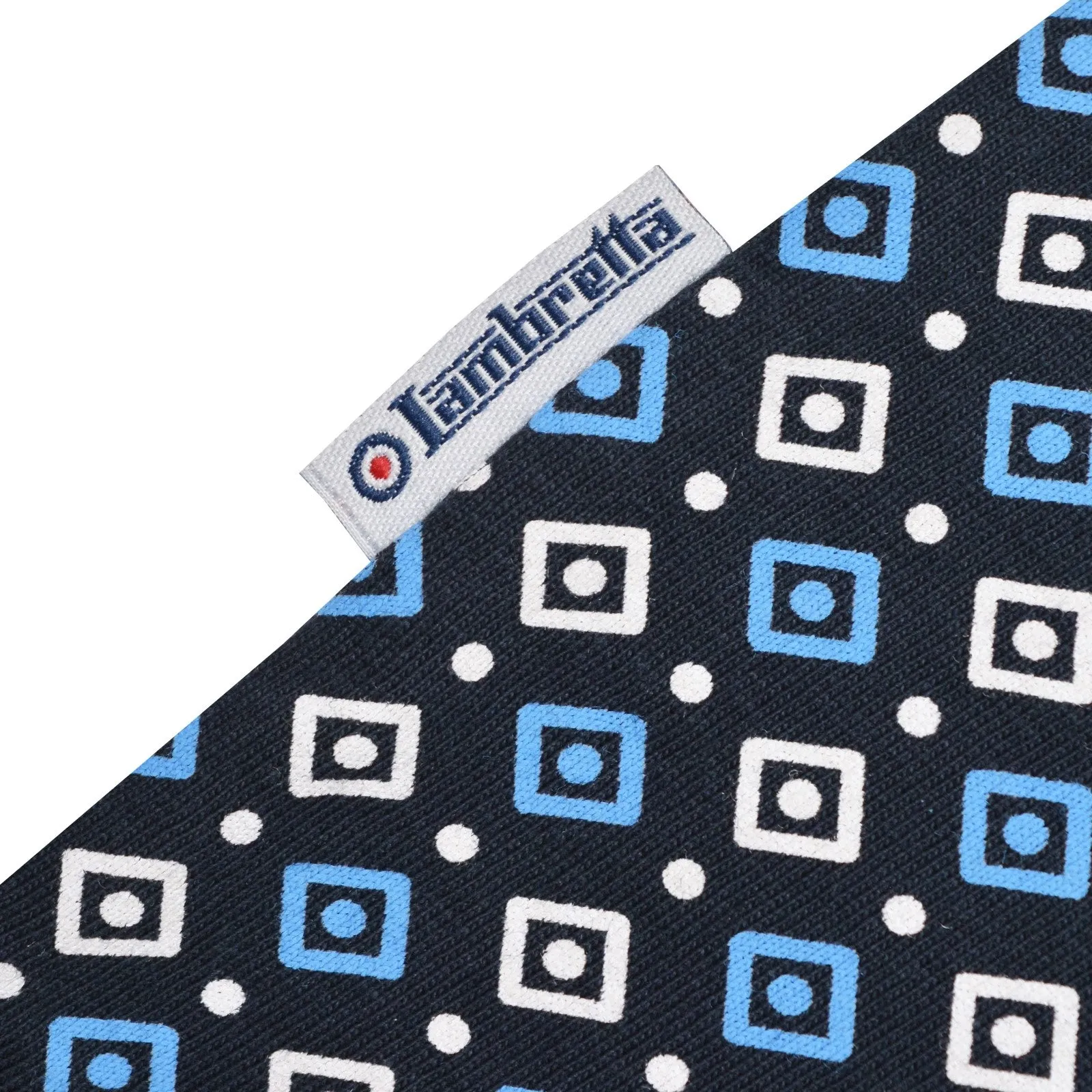 Lambretta Mens Geometric Allover Print Polo Shirt