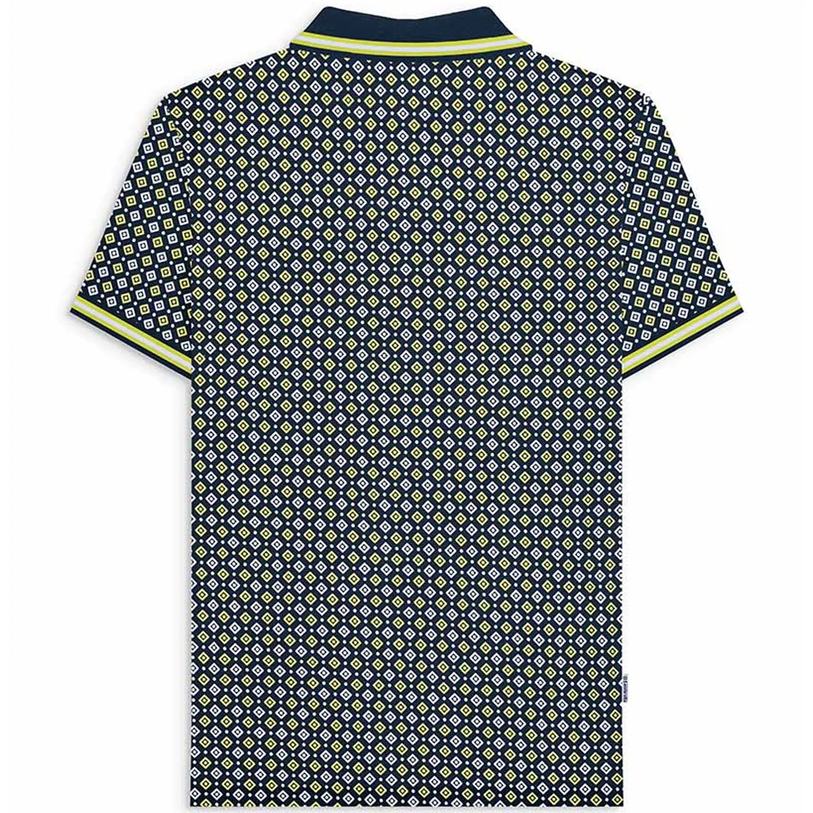 Lambretta Mens Geometric Allover Print Polo Shirt