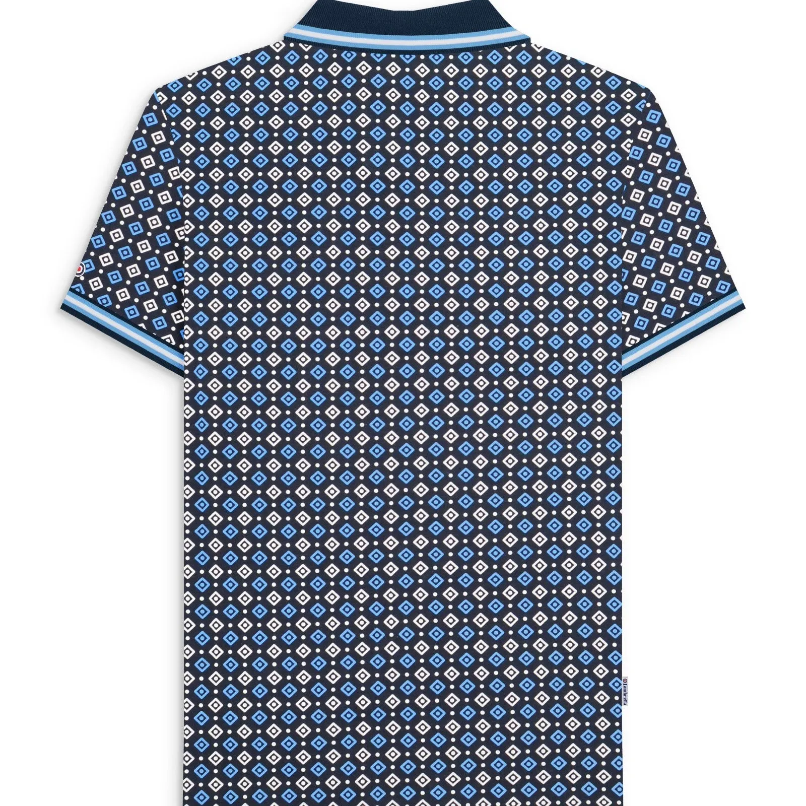 Lambretta Mens Geometric Allover Print Polo Shirt