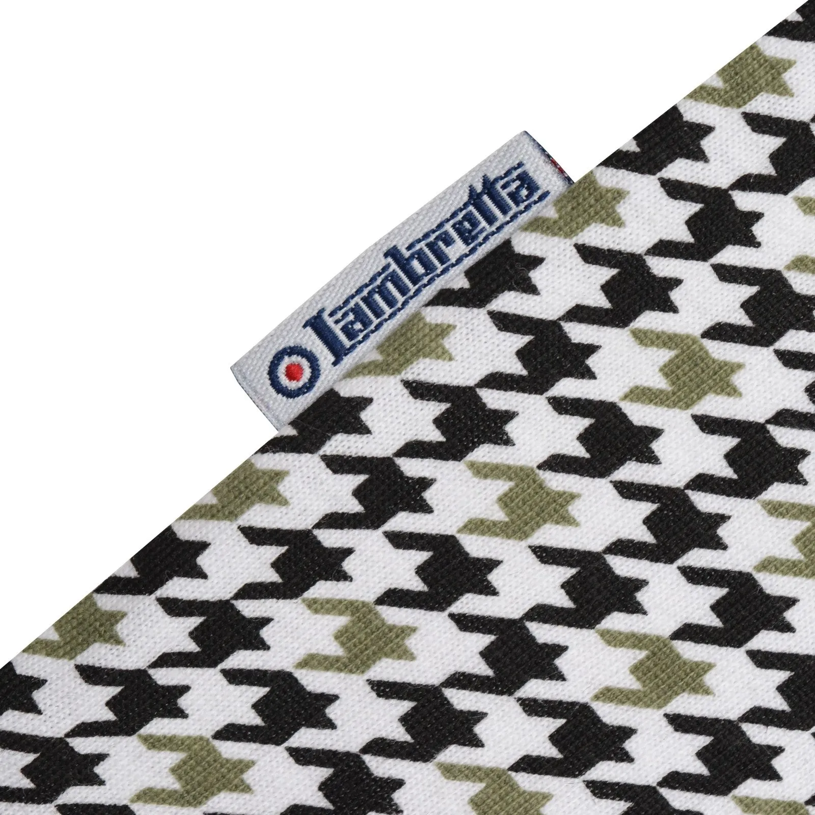 Lambretta Mens Houndstooth Short Sleeve Polo Shirt