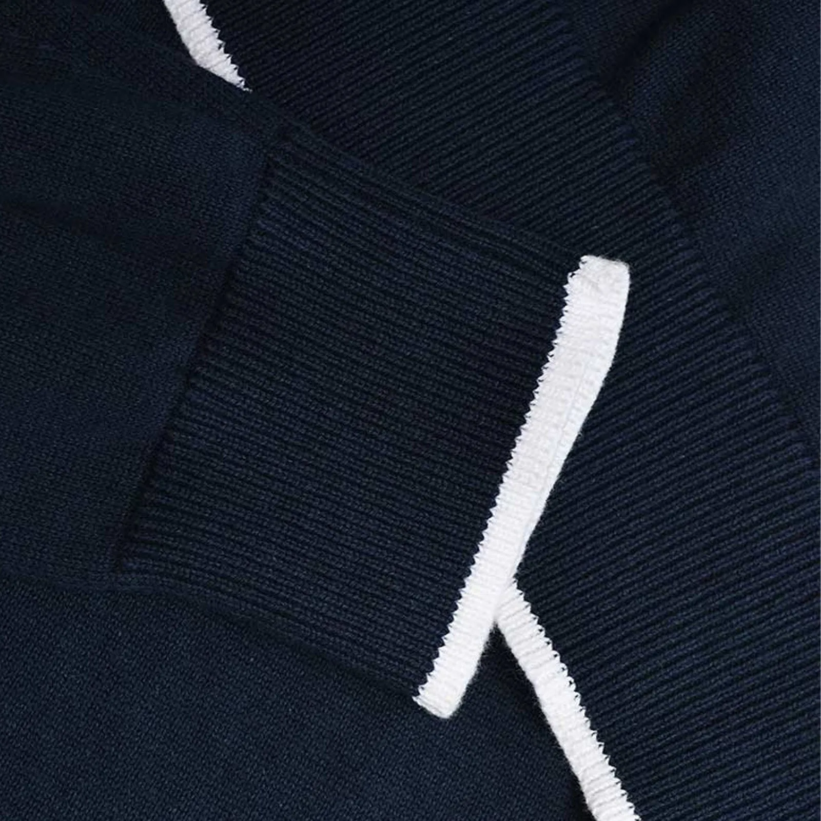 Lambretta Mens Knitted Long Sleeve Polo Shirt