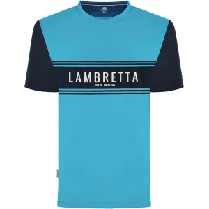 Lambretta Mens Logo Panel Raglan Retro T-Shirt