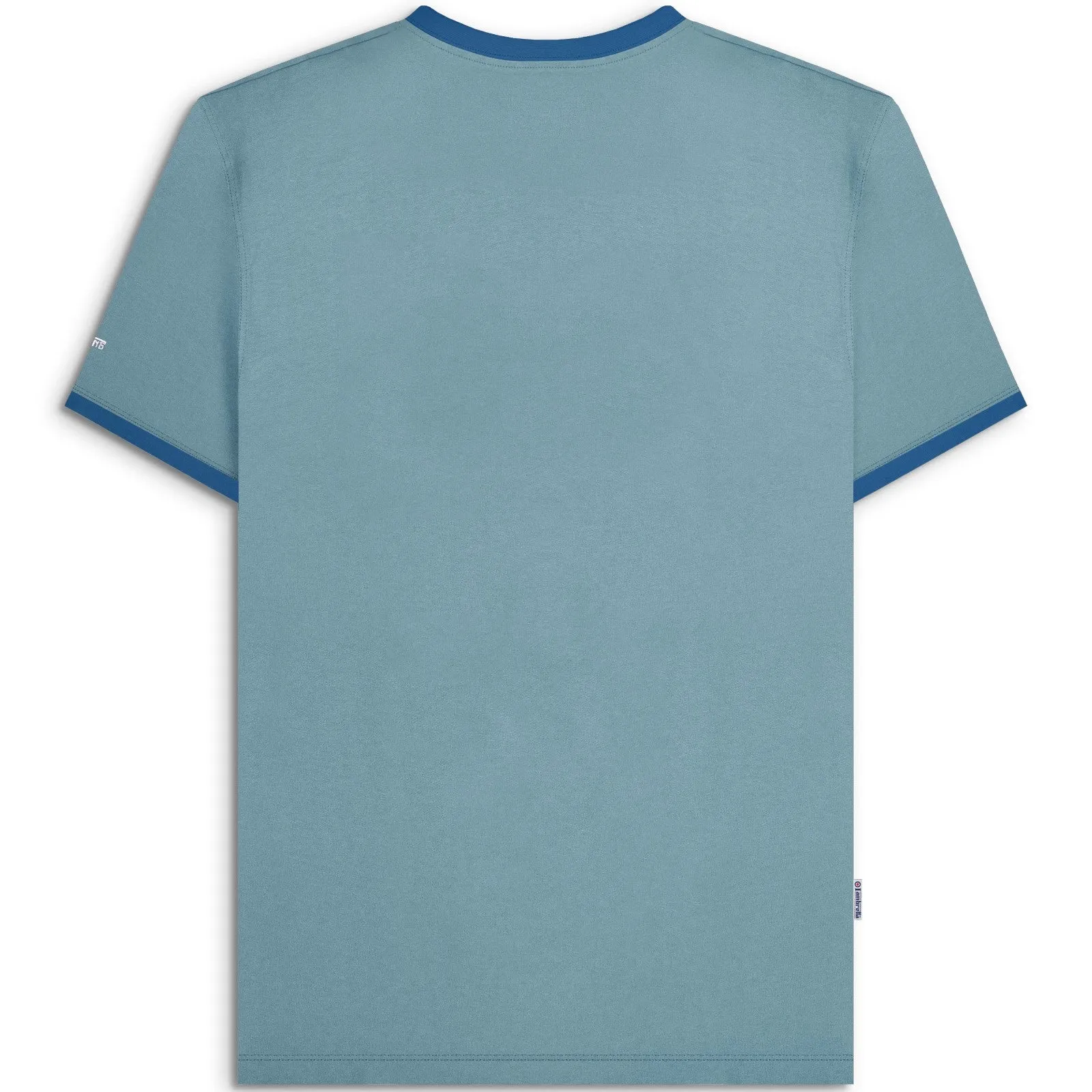 Lambretta Mens Logo Ringer Crew Neck Cotton T-Shirt