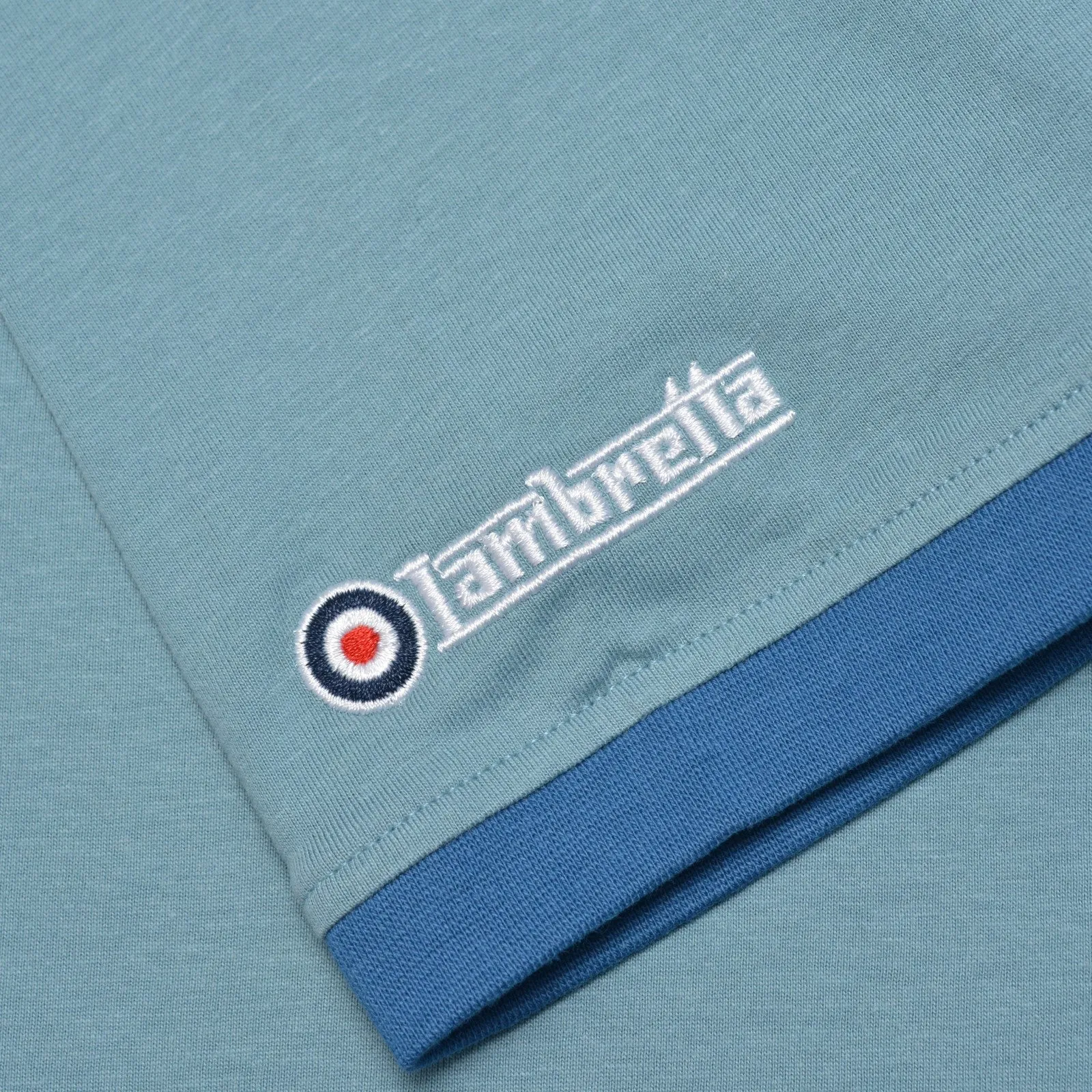 Lambretta Mens Logo Ringer Crew Neck Cotton T-Shirt