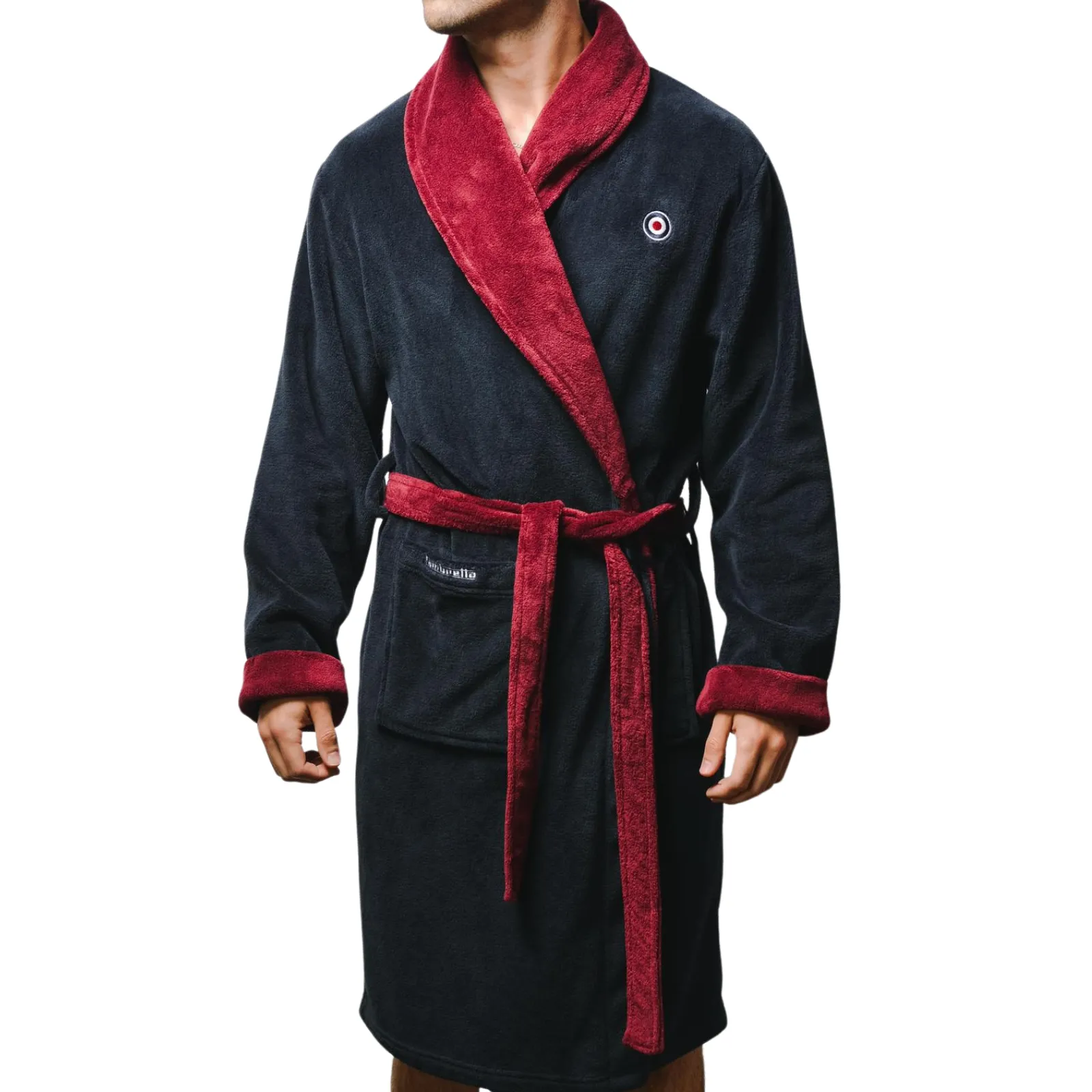 Lambretta Mens Luxury Super Soft Fleece Dressing Gown