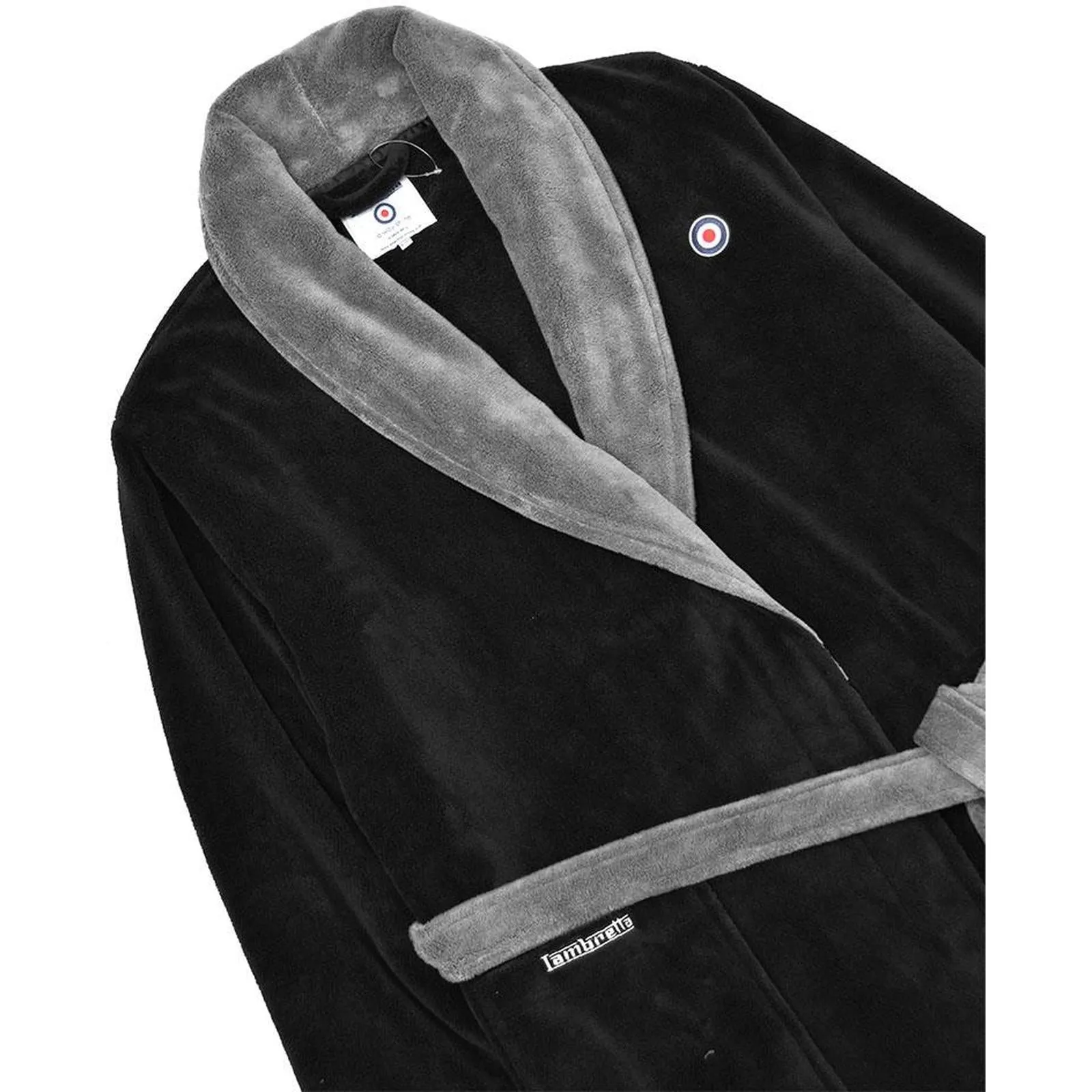Lambretta Mens Luxury Super Soft Fleece Dressing Gown