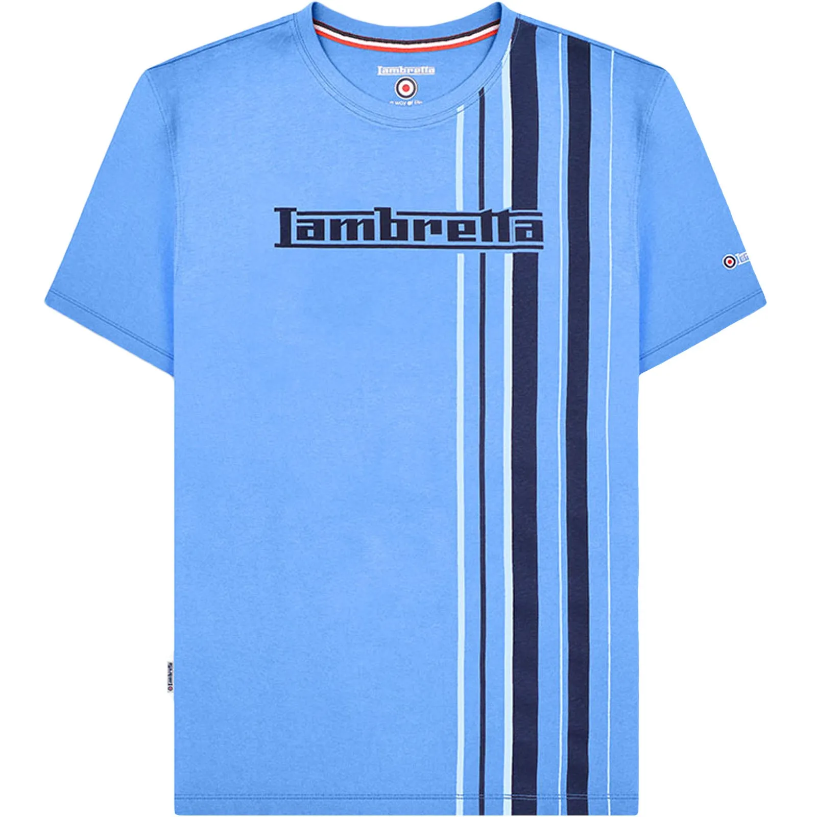 Lambretta Mens Multi Stripe Short Sleeve T-Shirt