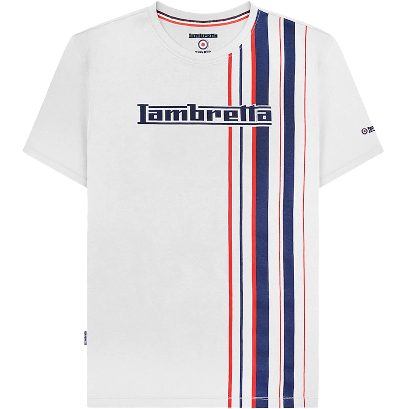 Lambretta Mens Multi Stripe Short Sleeve T-Shirt