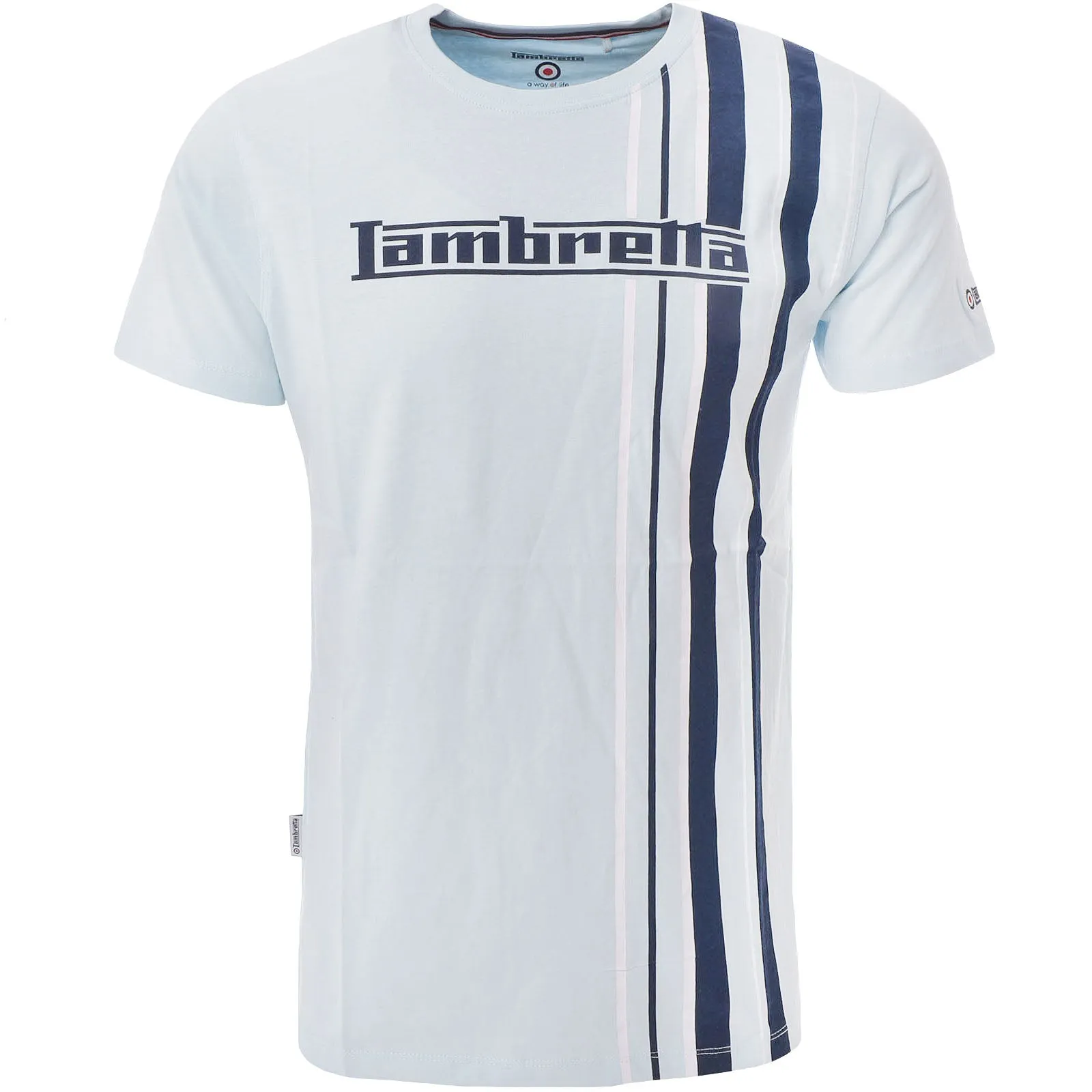 Lambretta Mens Multi Stripe Short Sleeve T-Shirt