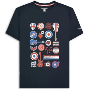 Lambretta Mens Music Icon Short Sleeve Graphic T-Shirt