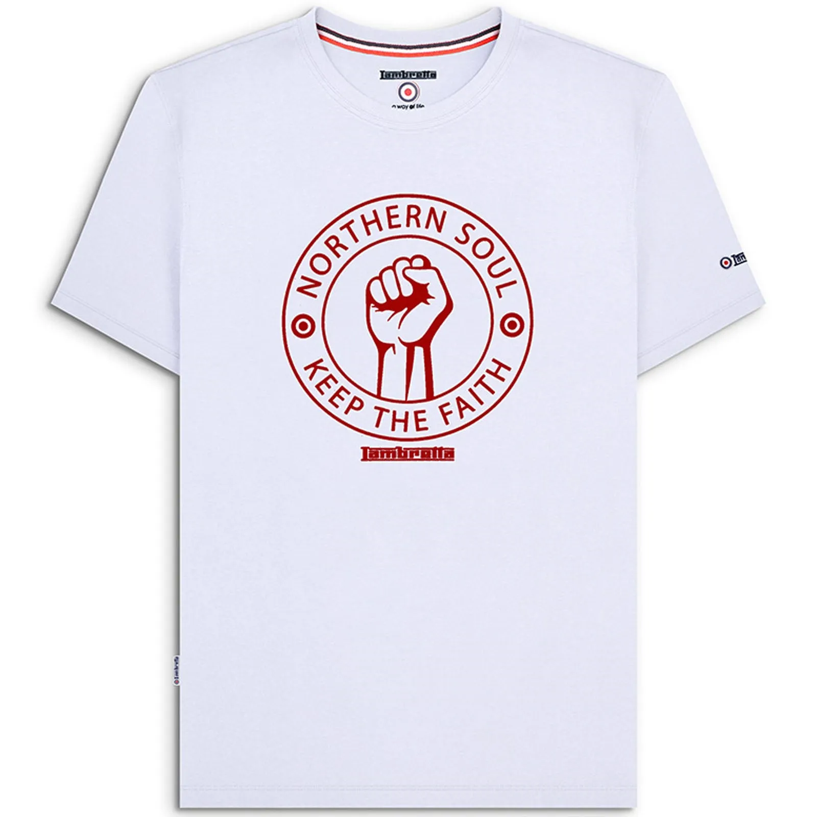 Lambretta Mens Northern Soul Retro T-Shirt Black