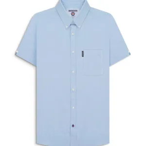 Lambretta Mens Oxford Shirt Short Sleeve Shirt