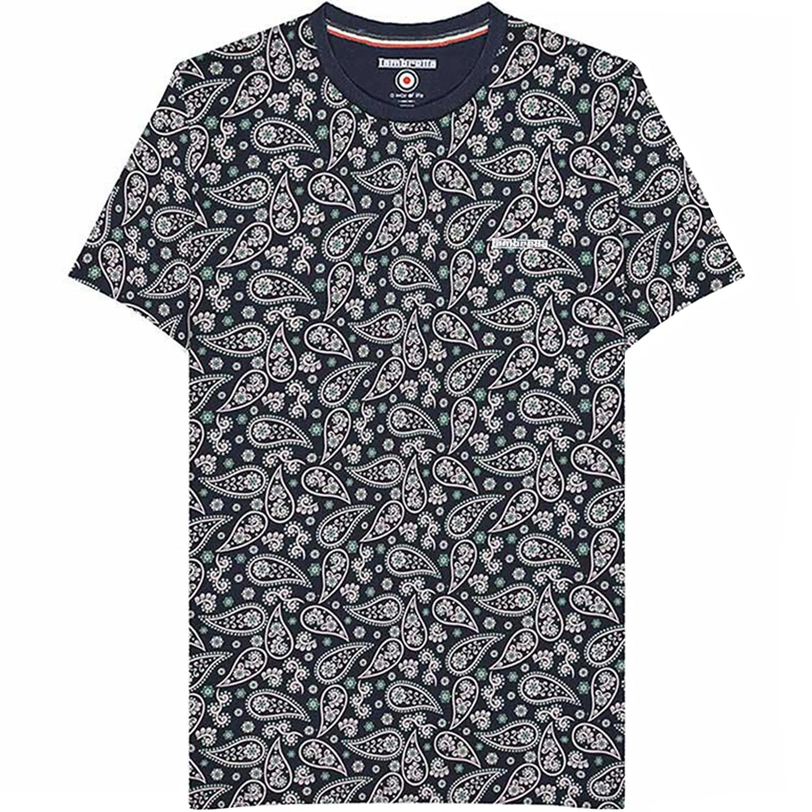 Lambretta Mens Paisley All Over Print T-Shirt