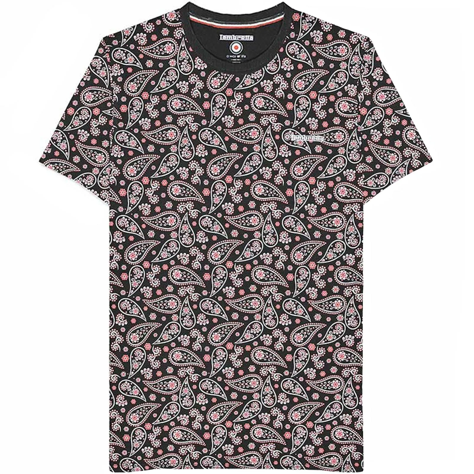 Lambretta Mens Paisley All Over Print T-Shirt