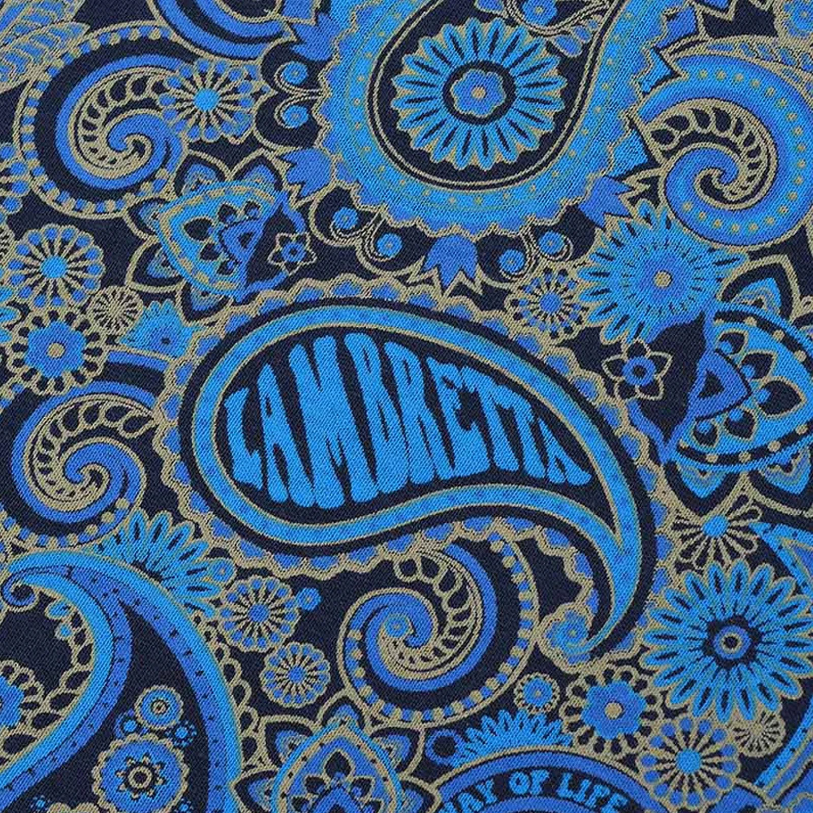 Lambretta Mens Paisley Brand Three Button Retro Polo Shirt Top