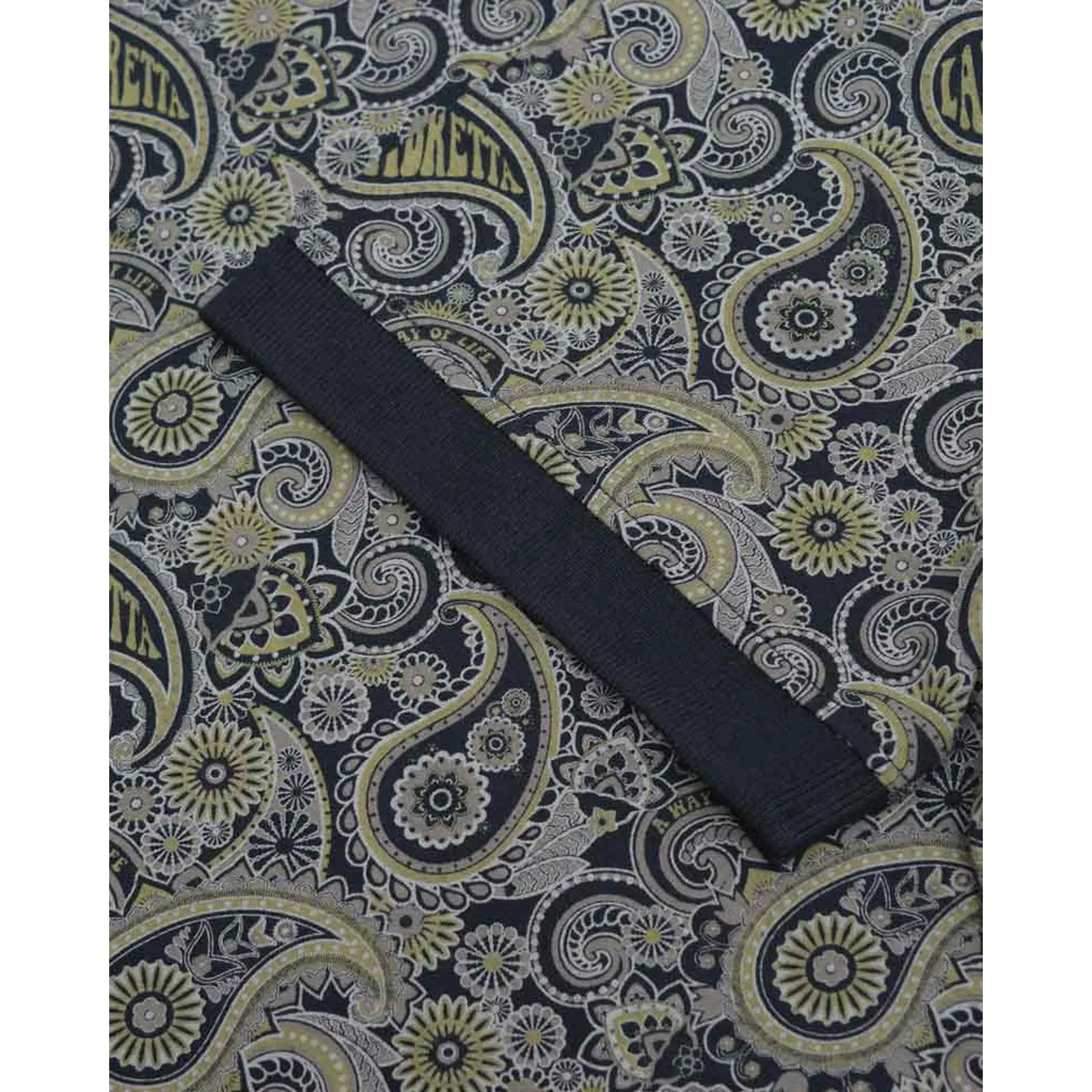 Lambretta Mens Paisley Brand Three Button Retro Polo Shirt Top